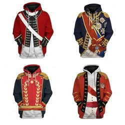 Napoleon Hoodie RED 3D Printed Zipper Jacket Sweatshirt Halloween Cosplay Costume  Men Jacket Top Casual sweater