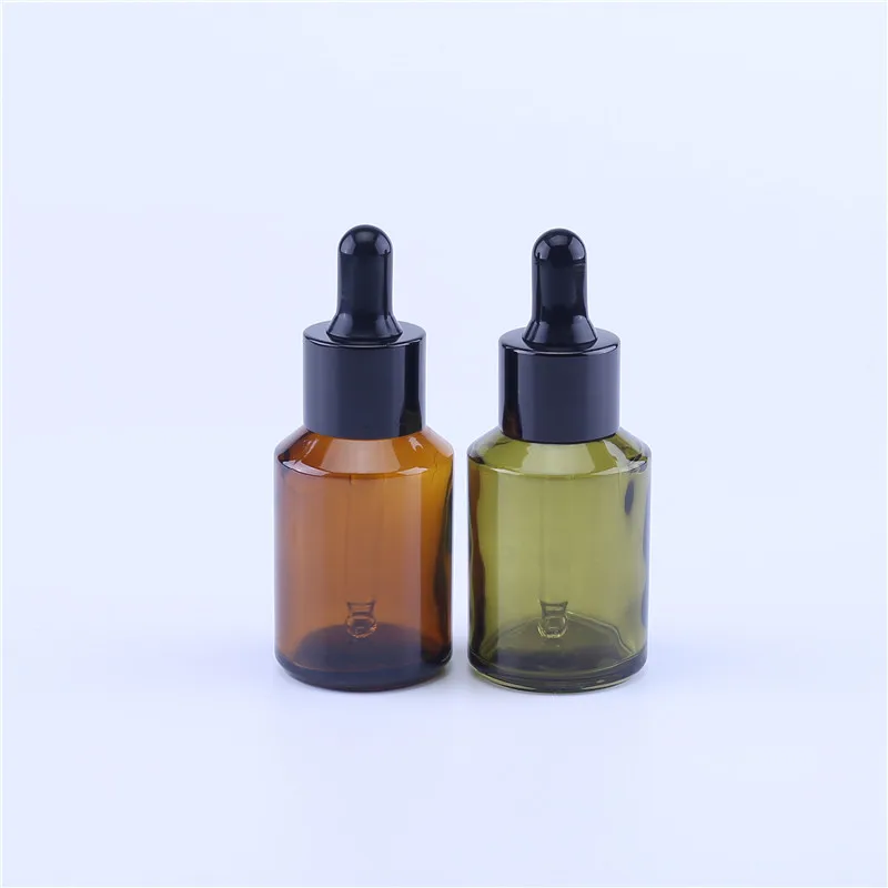 

200pcs 30ML Amber Empty Dropper Bottles Oblique Shoulder Glass Essential Oil Liquid Aromatherapy Pipette Perfume Container