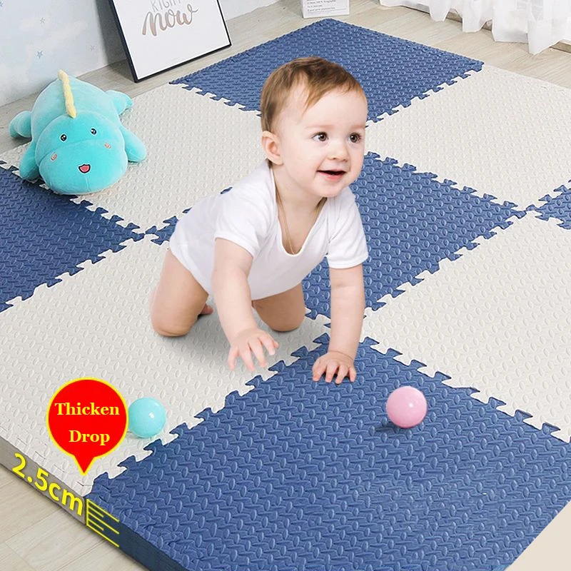 Baby Foam Crawling Mat Children EVA Educational Toys Kids Soft Floor Game Mat Chain Fitness Brick Gym Game Carpet 2.5cm Thicknes