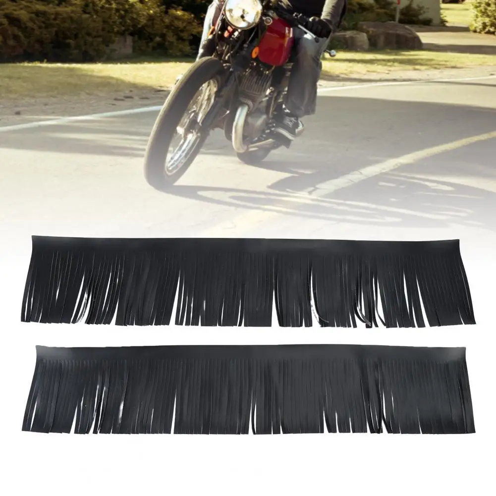 

Motorcycle Driver Floorboard Fringe Leather Cover Front Floor Boards Foot Pedal Tassel Craft For Electra Glide Cafe Racer