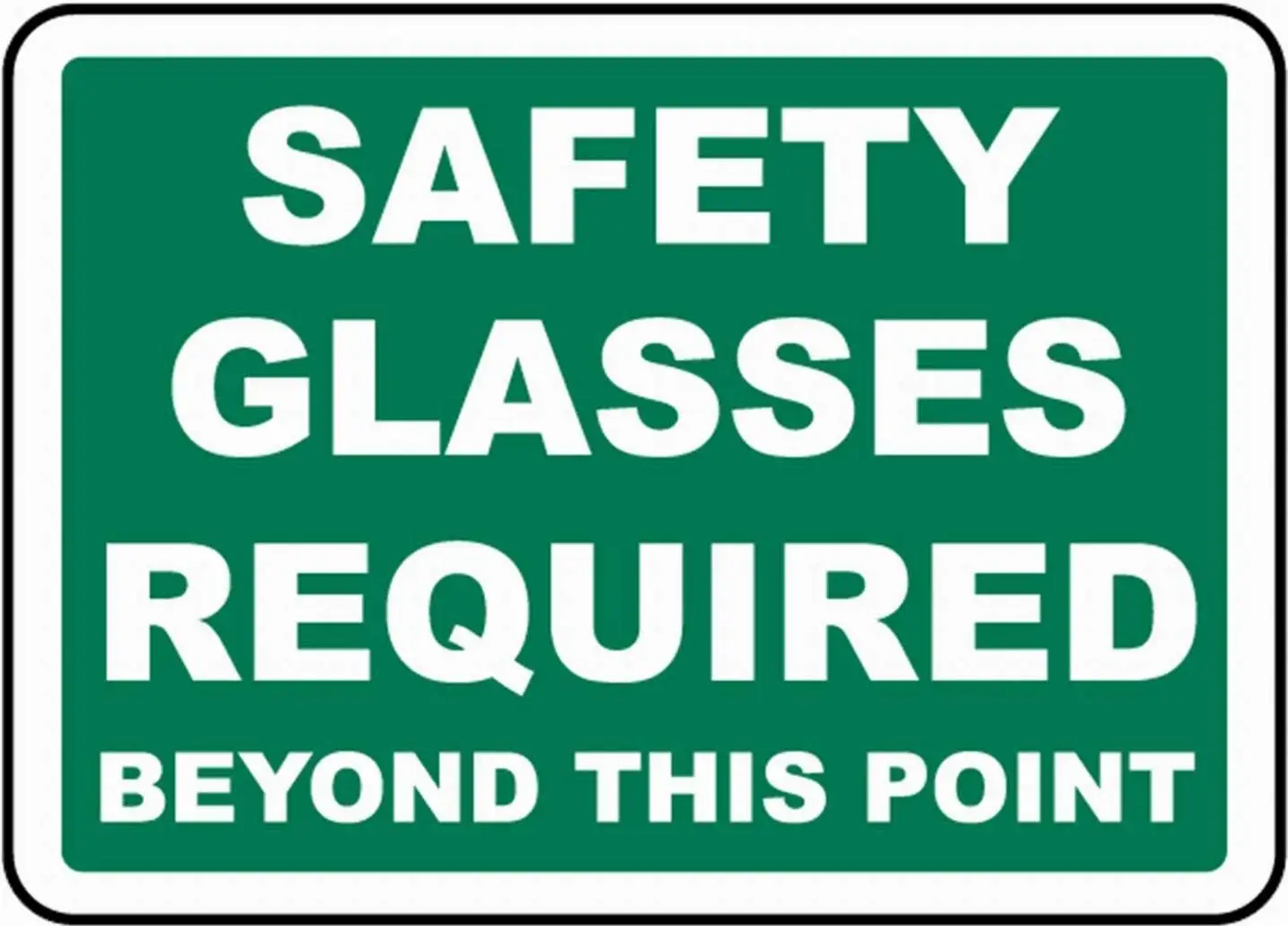 

Guadalupe Ross Metal New Safety Glasses Required Sign Wall Decor Metal Sign 12x8 Inches