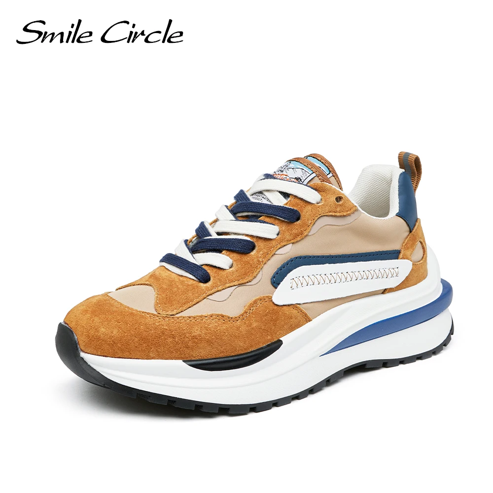 

Smile Circle Chunky Sneakers Women Flat Platform Shoes Fashion Splicing Thick bottom Casual Sports Shoes Ladies Spring