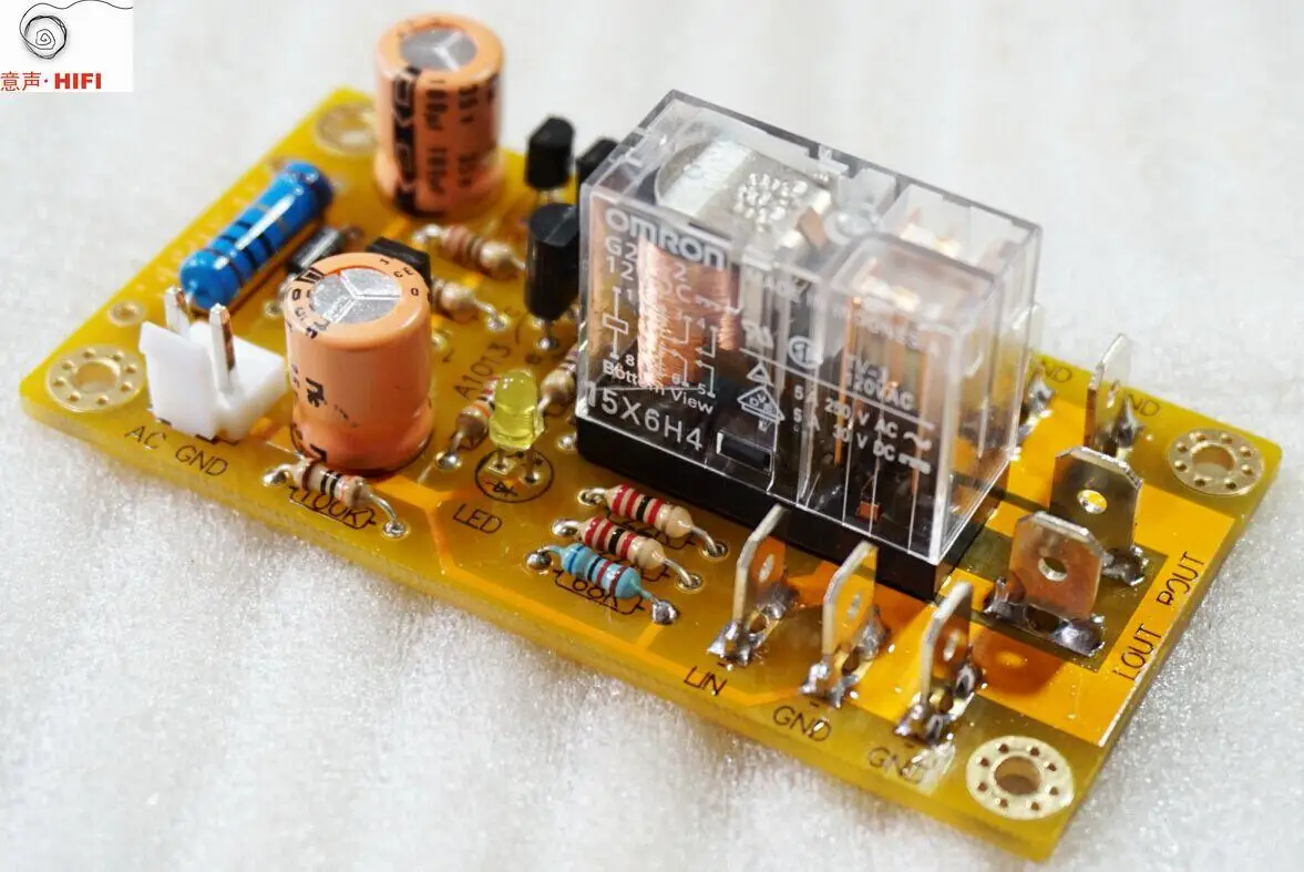 Placa de proteção para alto-falante amplificador 5a com relé de contato duplo banhado a prata