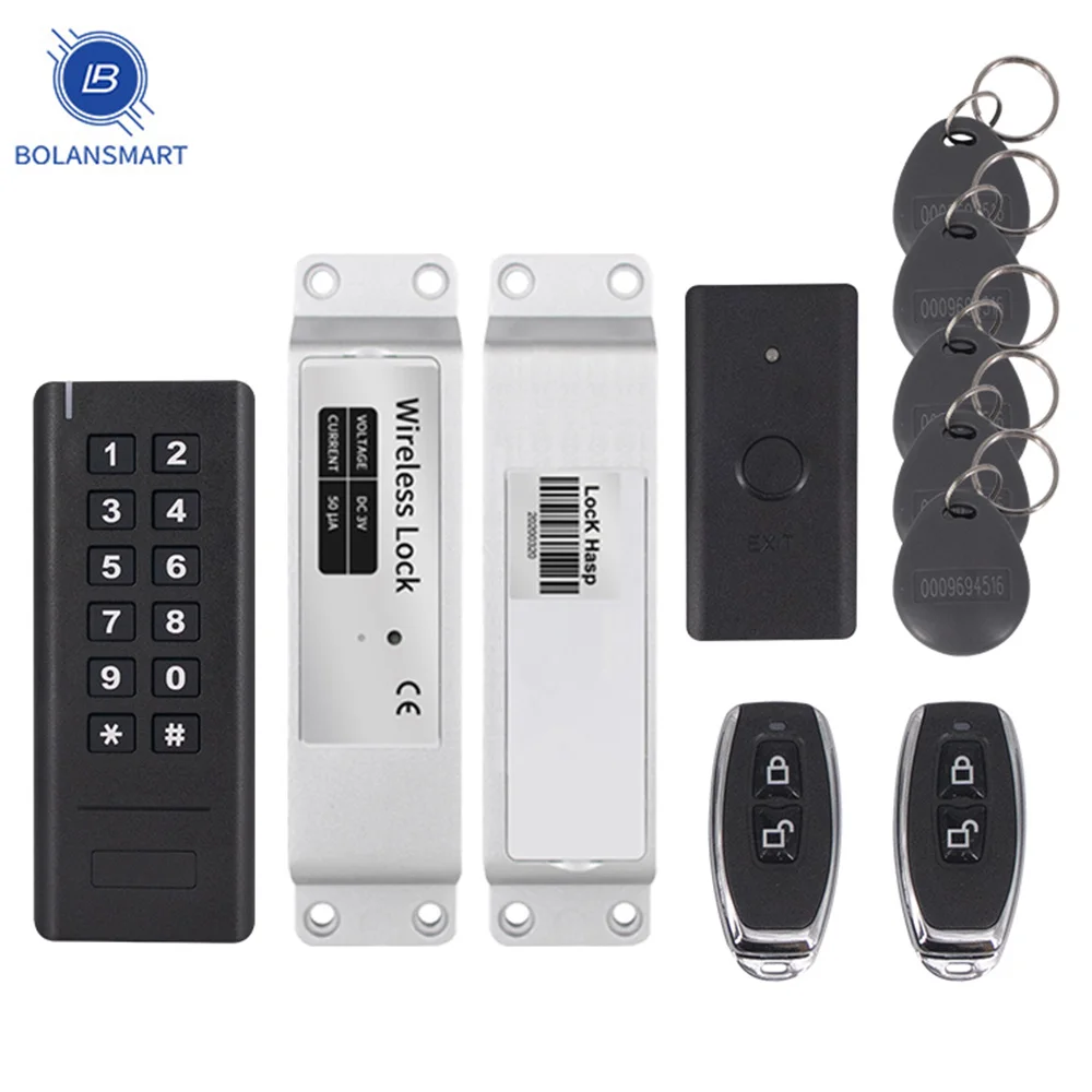 1 Set Wireless Access Control Remote Control Password Magnetic Lock Kit For Glass Wooden Doors Easy Installation