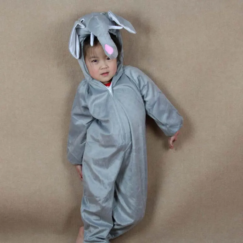 Kids Girls Boys Cartoon Animals Costumes Performance Jumpsuit Elephant Childrens Day Halloween Cosplay Costume