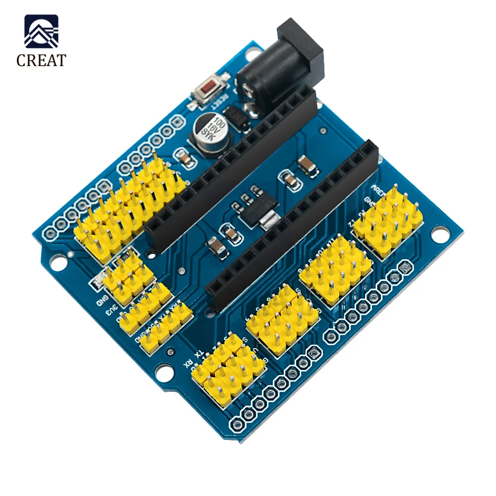 NANO I/O IO Expansion Sensor Shield Module For Arduino R3 Nano V3.0 3.0 Controller Compatible Board I2C PWM Interface 3.3V