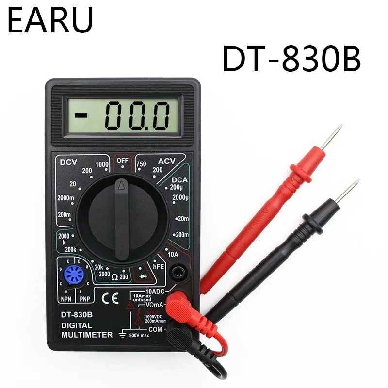 2 Color LCD Digital Multimeter AC/DC 750/1000V Digital Mini Multimeter probe For Voltmeter Ammeter Ohm Tester Meter Gauge