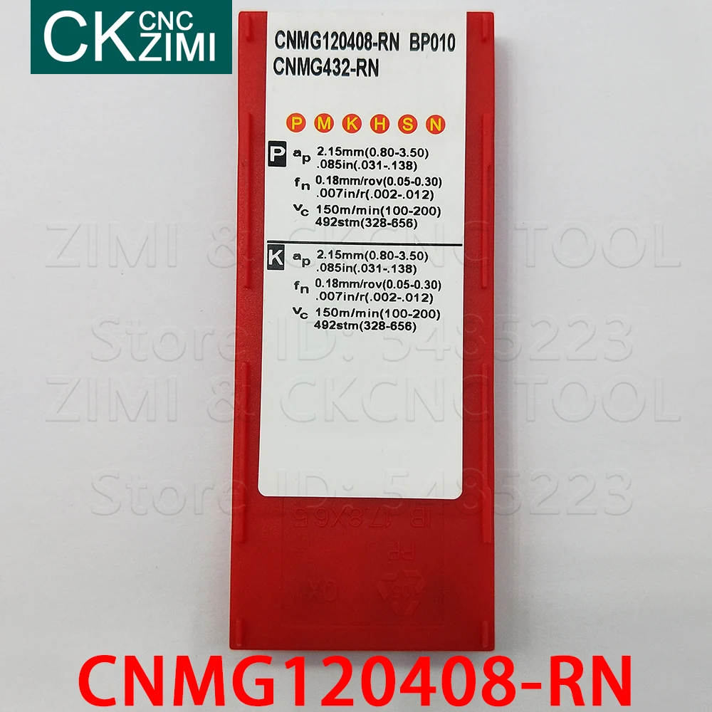 CNMG120408-RN BP010 CNMG432-RN Karbida Sisipan Eksternal Turning Sisipkan Alat CNC Logam Mesin Bubut Alat CNMG untuk Baja Stainless Steel