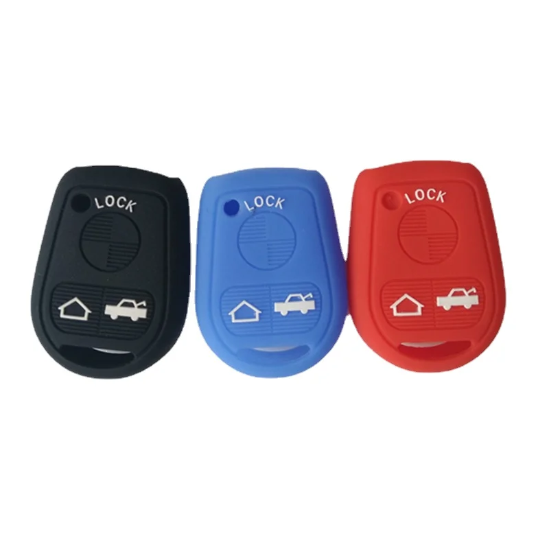 Silicone Key Cover Case For BMW E31 E32 E34 E36 E38 E39 E46 Z3 3Button Straight Remote Car Key Wallet For Old BMW