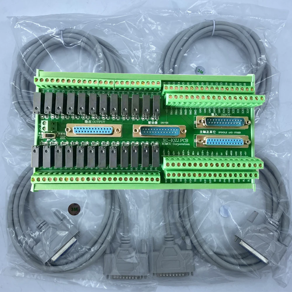 Scheda adattatore integrata scheda IO con cavo porta parallela DB25 4 pezzi per Controller g-code serie XC609 XC709 XC809