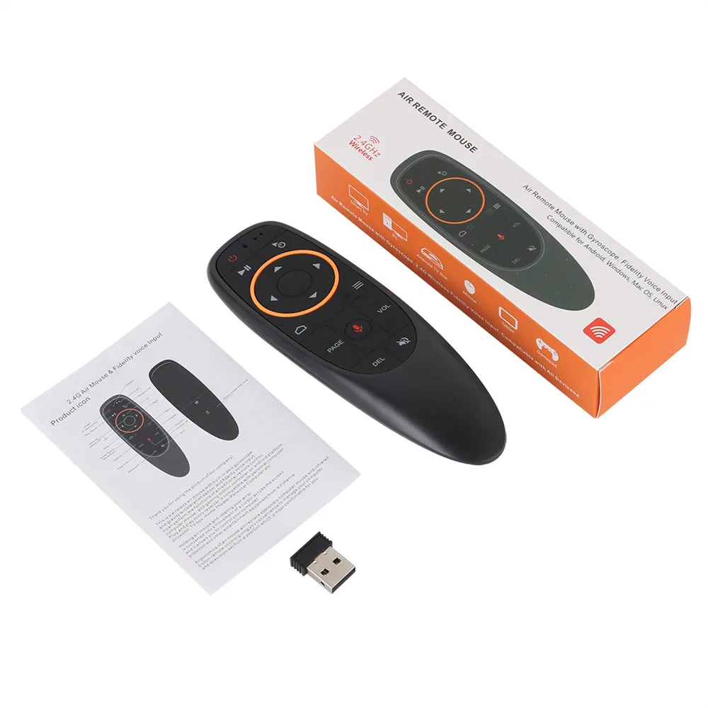 G10 Air Mouse 2.4GHz Wireless Voice Remote Control IR Learning 6-axis Gyroscope Support Google Assistant Voice Search For TV BOX