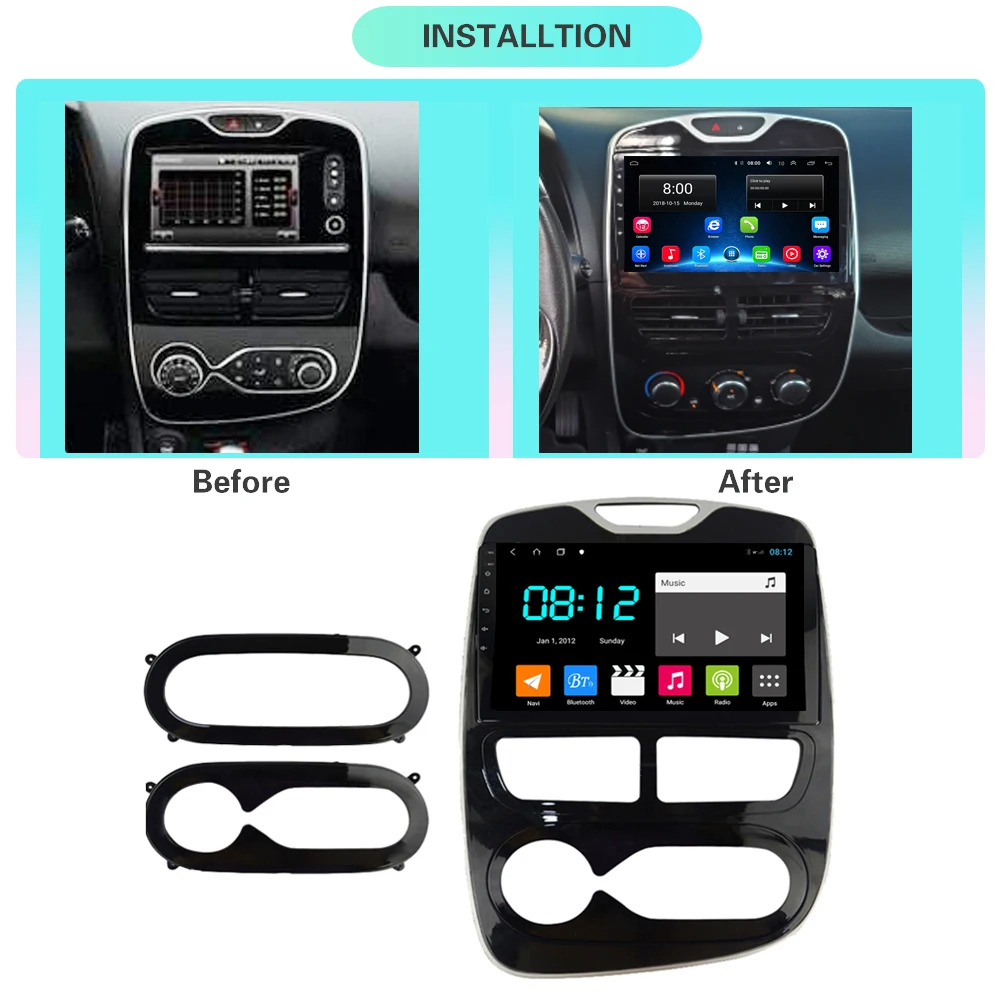 4G LTE WIFI Android 10 2 Din Car Radio Multimedia Video Player Auto Stereo Navigation GPS For Renault clio 3 4 2012-2016 No DVD