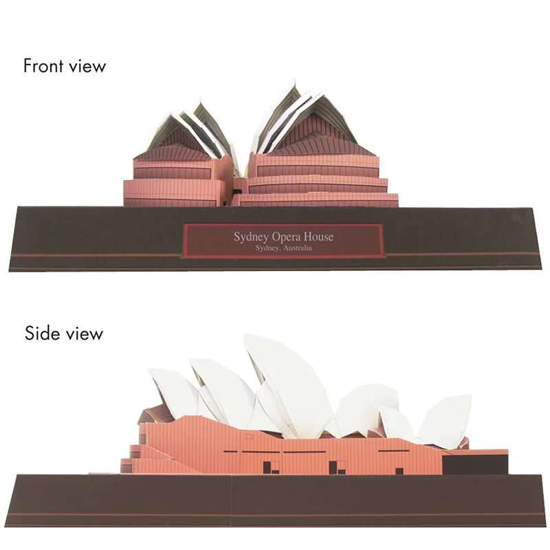 Australia Opera w Sydney Mini 3D papierowy Model dom Papercraft sztuka DIY Origami budynek nastolatek dorosły Handmade zabawki wykonane ręcznie QD-192