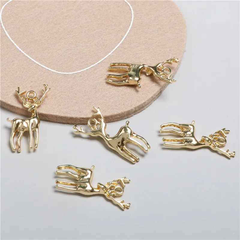 

New style 40pcs/lot cartoon animals 3D deer shape alloy floating locket charms diy jewelry earring/garment pendants accessory