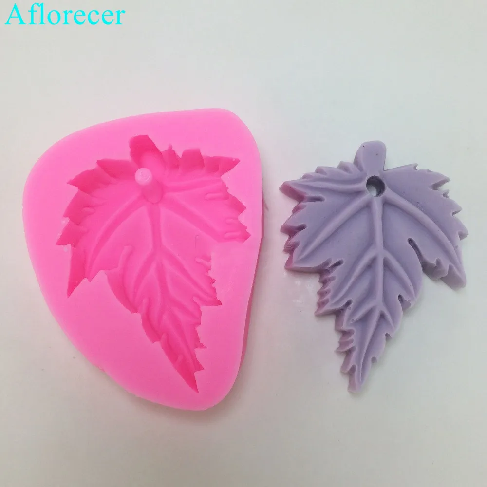 Aromatherapy plaster mould car pendant silicone mold 3D Leaf silicon mold