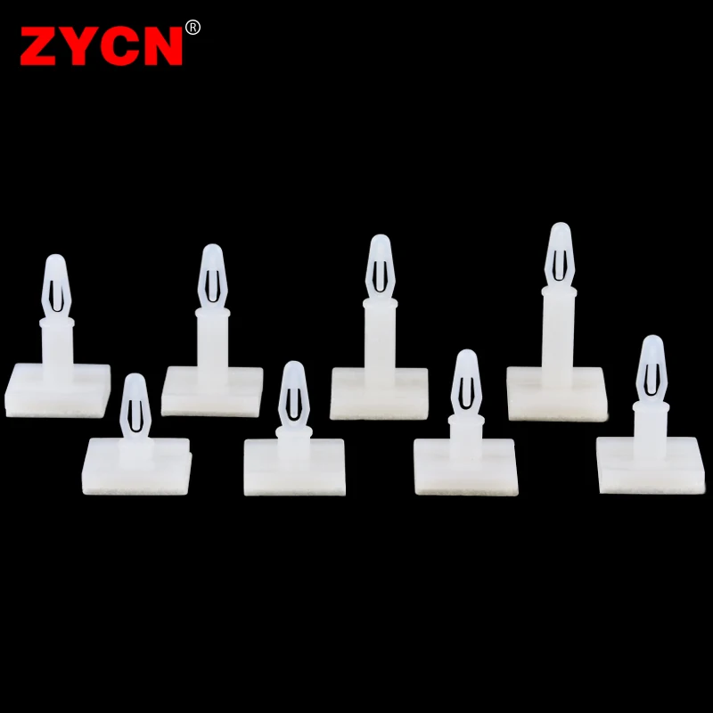 100PCS HC-5/6 Nylon Plastic Stick Fixed Clip PCB Module Spacer Standoff Lock Snap-In Adhesive 3MM Hole Support Isolation Column