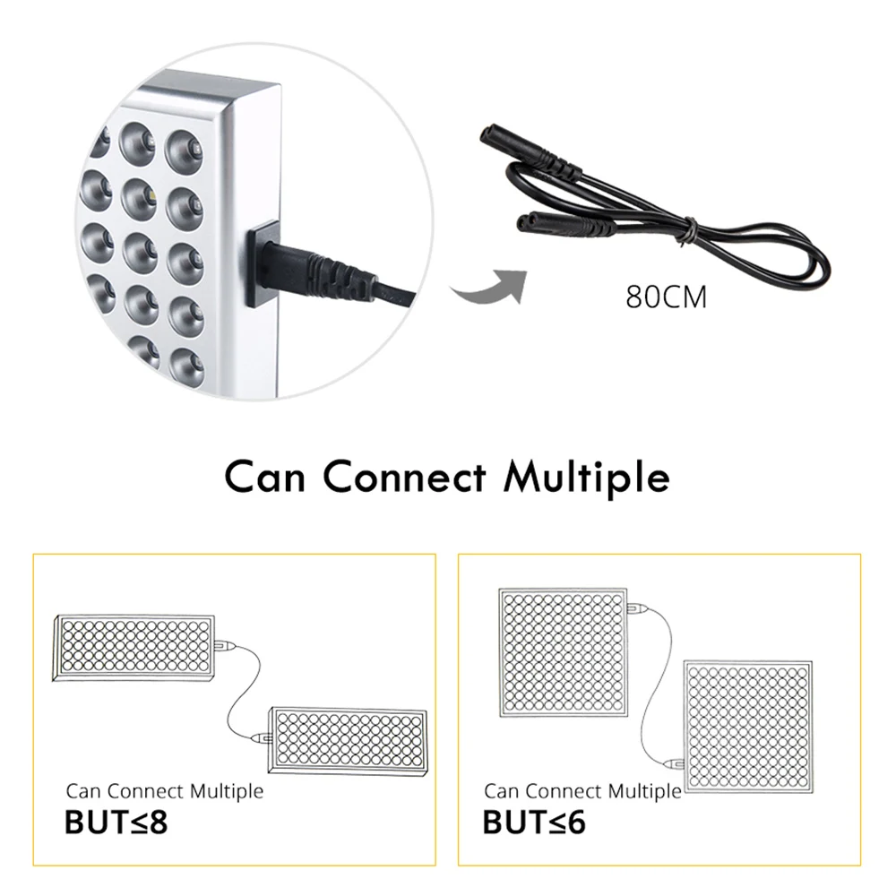 Luz LED de cultivo para invernadero, reflector de espectro completo para cultivo de plantas hidropónicas, iluminación interior, lámpara para crecimiento de plantas, 45W