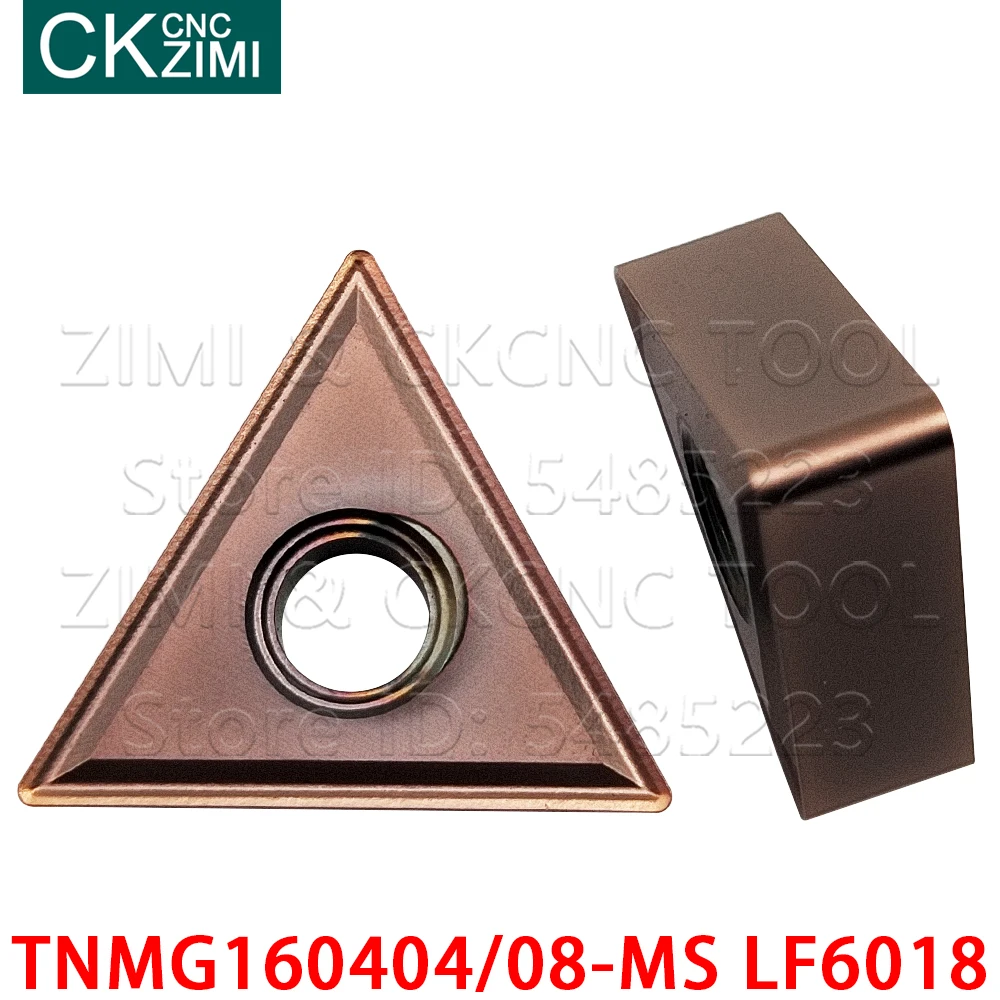 LF6018 TNMG160404-MS LF6018 카바이드 인서트 외부 선반 도구 CNC 금속 선반 도구 TNMG 스테인레스 스틸