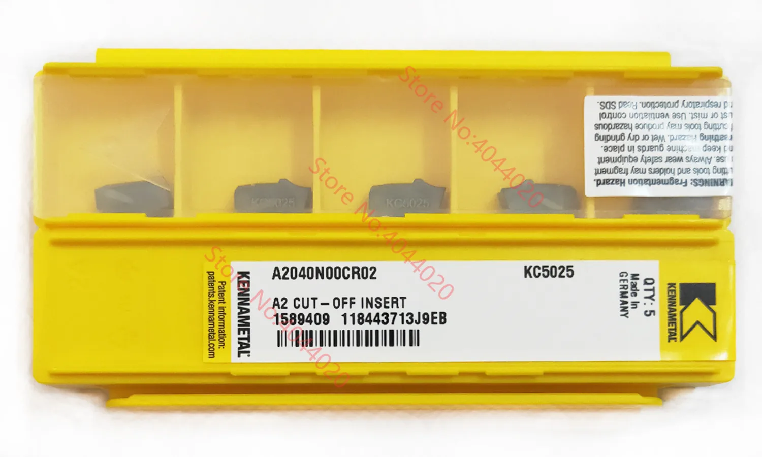 Imagem -06 - Inserções de Inserção do Carboneto Kennametal A2030n00cf02 A2040n00cf02 A2050n00cr03 A2040n00cr02 Kc5025