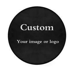 Fashion Personalized Round Floor Mat Custom Design Doormat Anti Slip Area Rugs 92cm Diameter Door Carpet For Home Living Room