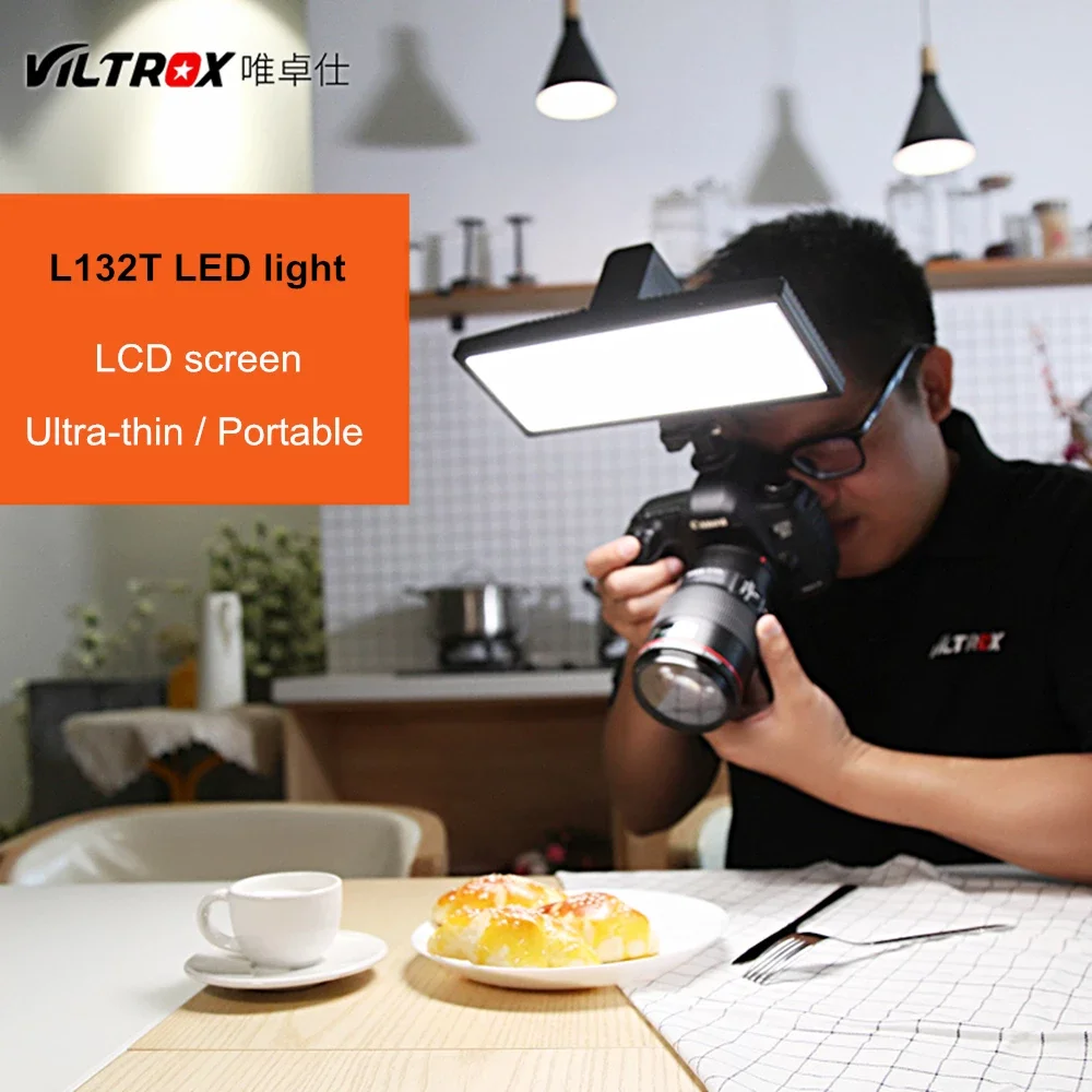 Viltrox L132T Đèn LED Video Bi Màu Mờ DSLR Phòng Thu Ánh Sáng Đèn Bảng Điều Khiển Màu Sắc Ánh Sáng Cho Máy Quay Phim