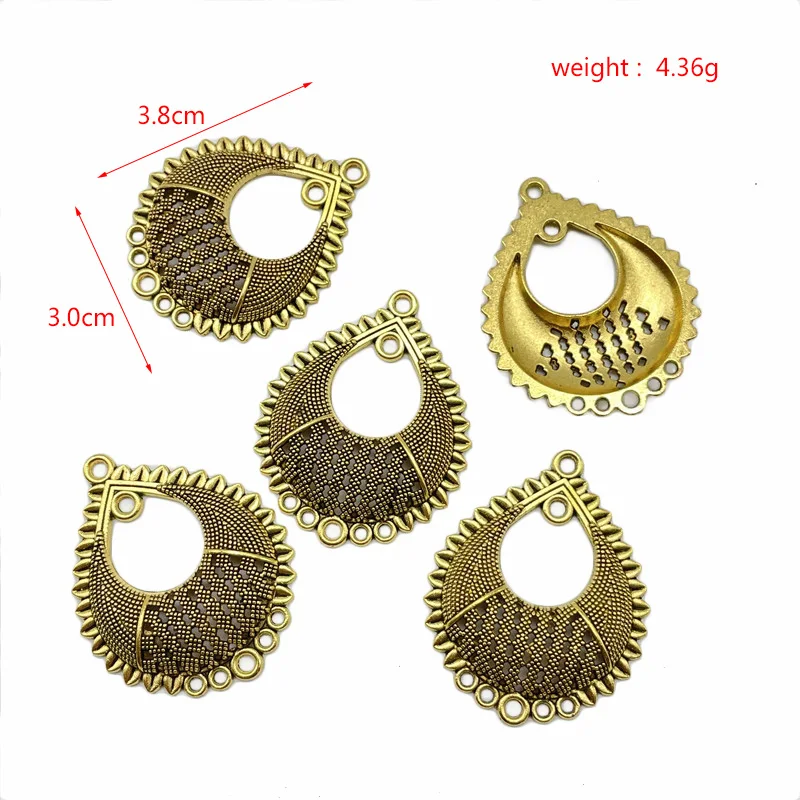 JunKang 5pcs drop-shaped tassel connector jewelry making DIY handmade necklace earrings pendant sweater chain accessories