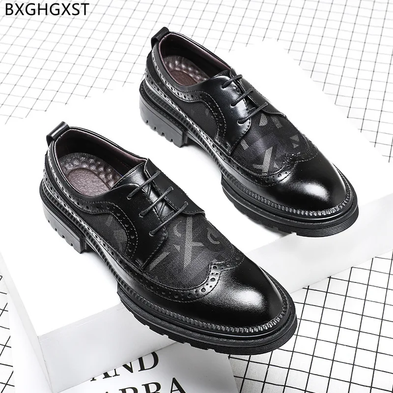 

Brogue Man Dress Shoes for M E N Designer Casual Business Shoes Men Black Wedding Shoes for Groom 2024 Chaussure Homme Zapatos