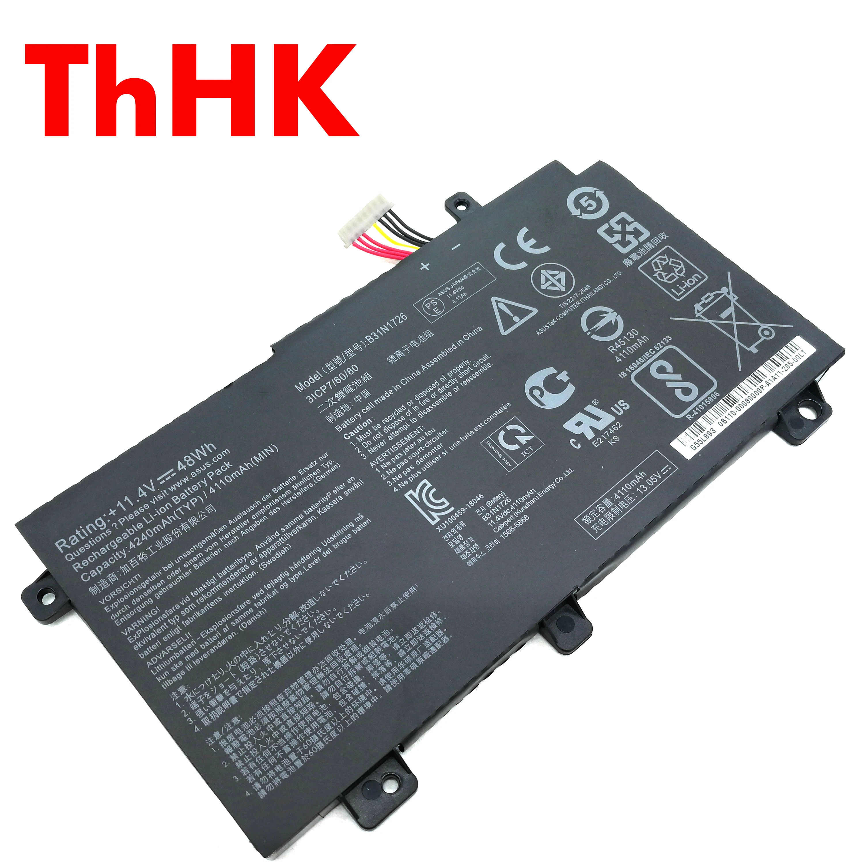 Genuine Original B31N1726 B31N1726-1 Laptop Battery For Asus FX504GE FX505DY TUF504GD TUF505DY TUF554GE TUF565GD Gaming FX505