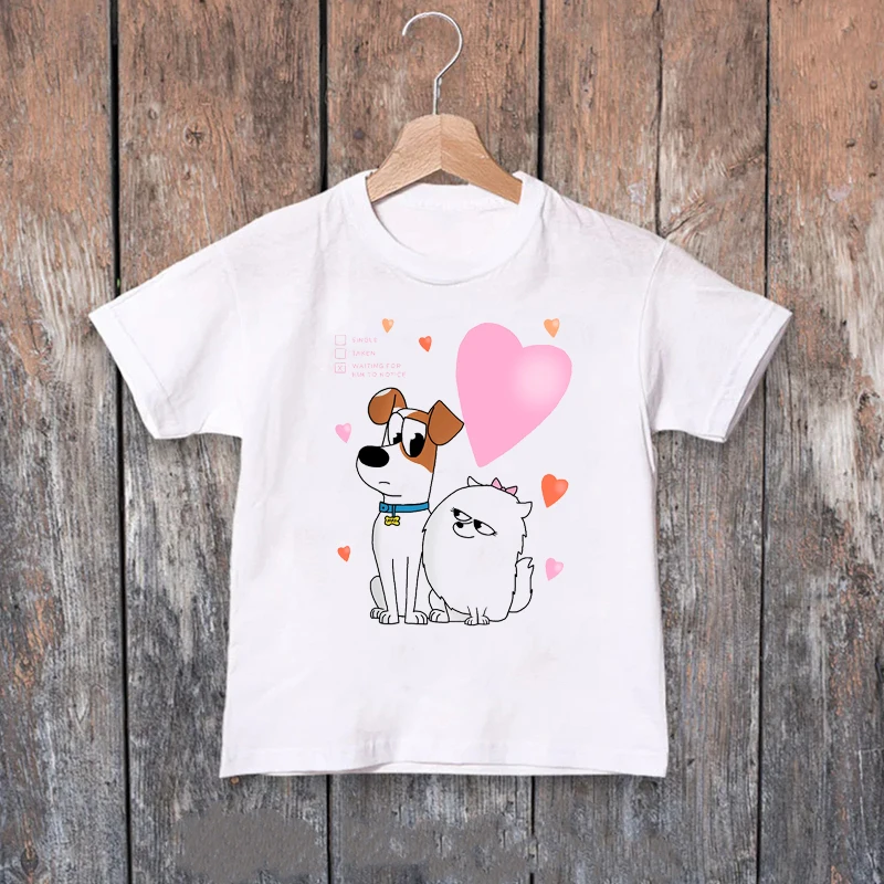 Cute children tshirt funny pet secret life cartoon print boys t-shirt fashion Harajuku girls t shirts summer boys /girl sclothes