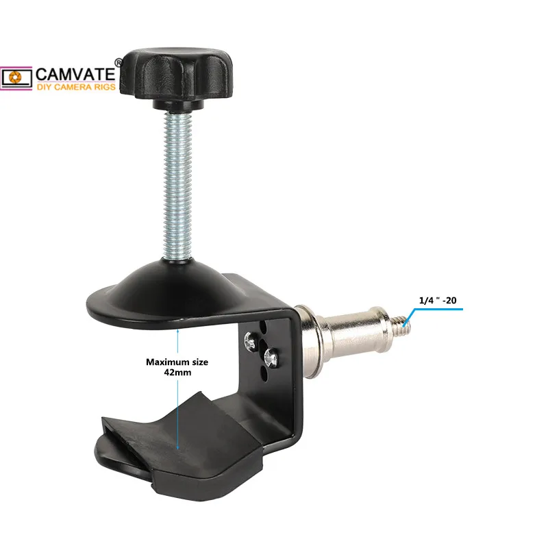 CAMVATE-مشبك C عالمي مع 1/4 "-20 نقطة تثبيت معدنية لمصباح يدوي/ذراع مفصلي/شاشة/إضاءة فيديو