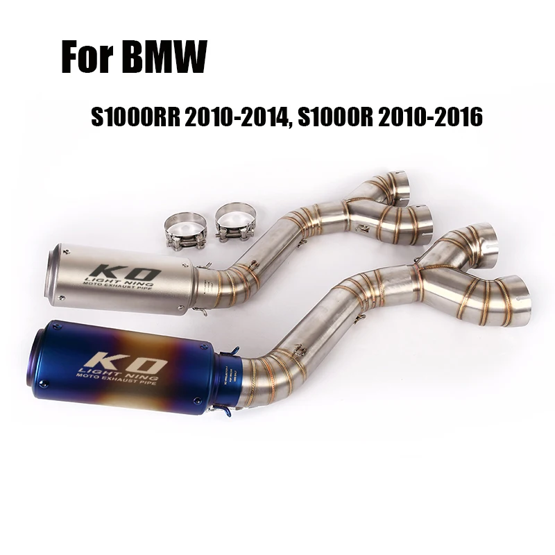 

For BMW S1000R S1000RR Exhaust Tip Muffler Pipe Connect Modified Link Tube Middle Section Motorcycle Slip On