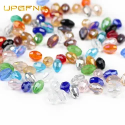 100pcs Czech Rice grains Upscale Austrian crystal beads 4*6mm oval shape Loose Glass beads Jewelry making bracelet Necklace DIY