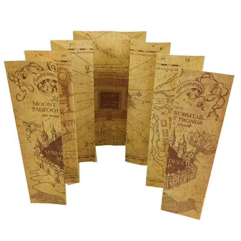 New Harried  Magic School The Marauder\'s Map of Wizarding World Cosplay Ticket Admission Letter Of School Toy Christmas Gifts