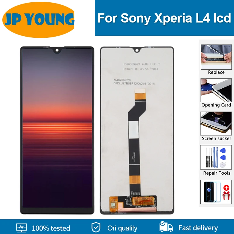 6.2 ''oryginalny wyświetlacz lcd do Sony Xperia L4 z ramką z ekranem dotykowym Digitizer do Sony L4 części zamienne XQ-AD52 XQ-AD51
