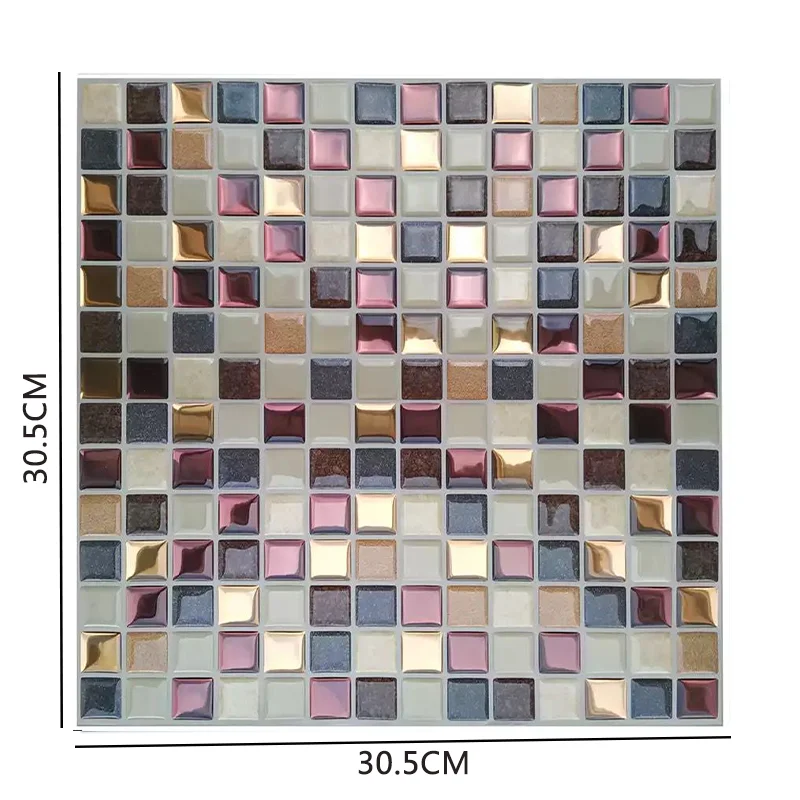 12 "x 12" kuchnia Backsplash płytki ścienne skórki i przyklejana na ścianę naklejki tapety 3D wodoodporna mozaika płytka samoprzylepna