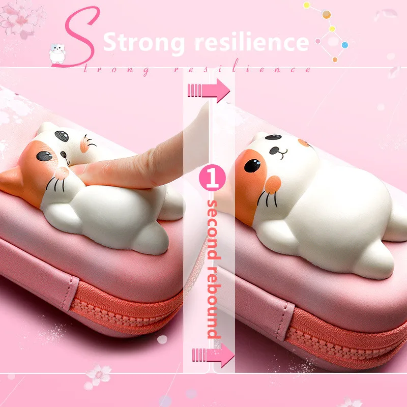 decompression Cute pencil case animals pencil box EVA Plastic stationery box pencil bag school supplies gifts