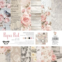 ENO 10 inch rose garden scrapbook paper greeting scrapbook paper pad set DIY paper-cutting kit hand ledger decorative paper