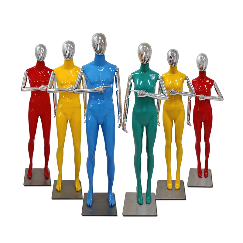 Electroplated Gold Silver Arm Male Model Color Activity Head Full Body Mannequin