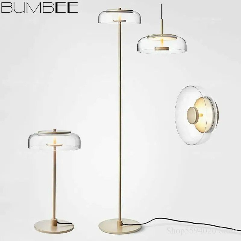 

Modern Clear Glass LED Table Lamps Art Decoration Bedroom Living Room Desk Light Bedside Lamp Bed Light Luminaire Lamparas