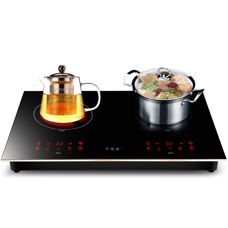 Embedded Induction Cooker Smart Home Double-head Electric Ceramic Stove Desktop Double Stove Induction Cooker Stir Fry