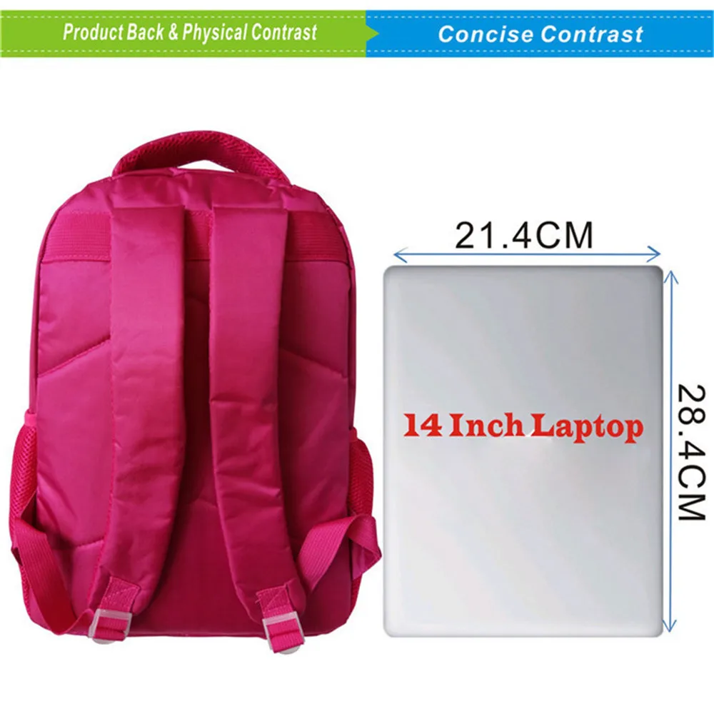 16 Inches Pas Uw Logo Naam School Rugzak Kinderen Double-Layer Rugzak Voor Meisjes Jongens Boek Zak Cartoon Zakken 20L