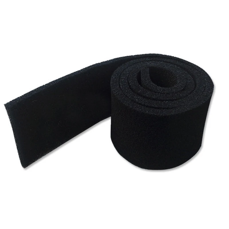 3~20mm Activated carbon filter cotton primary air filter sponge activated carbon honeycomb filter net black polyurethane foam