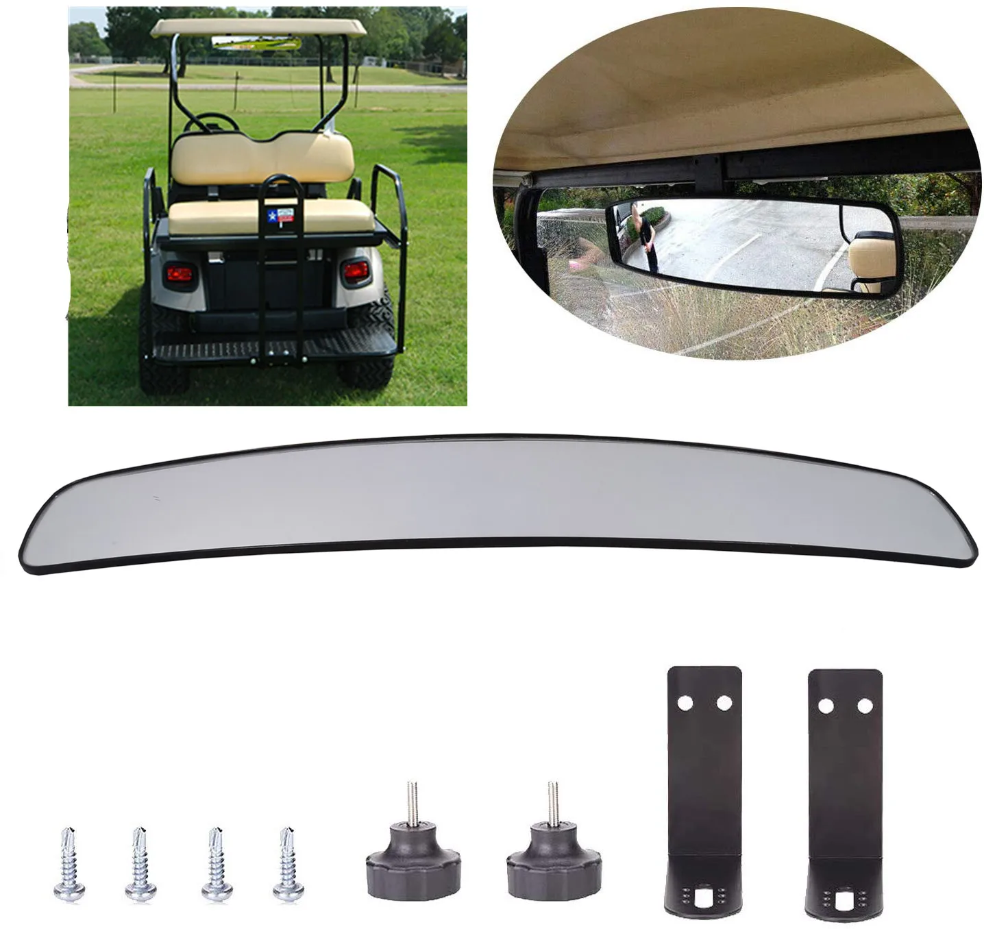 Golf Cart Side Rear View Mirror Fits EZGO Club Car Yamaha