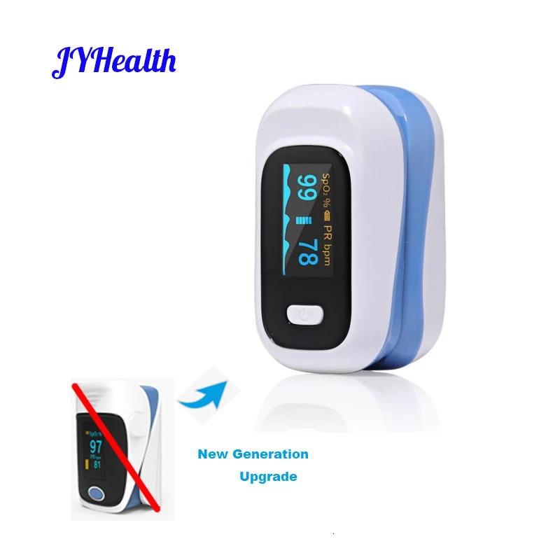 JYHealth Digital finger pulse oximeter OLED medical pulsioximetro SPO2 PR PI health alarm Fingertip oximetro de dedo with case