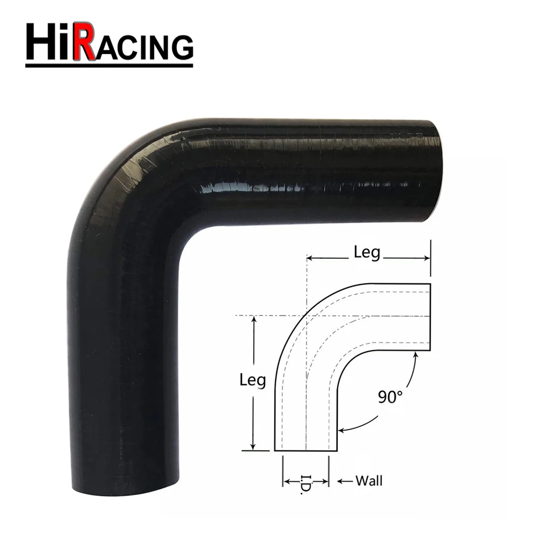 90 Degree ID 12mm 22mm 16mm 19mm 25mm 32mm 51mm 63mm 76mm 102mm Elbow Coupler Pipe Air Intake Turbo Intercooler Hose Silicone