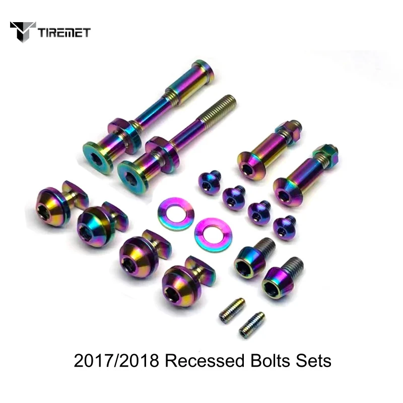 2017/2018 Titanium Bolts Screws Nuts Set for Brompton Folding Bicycle Recessed Caliper Brake Stem Lightweight Parts Accessories