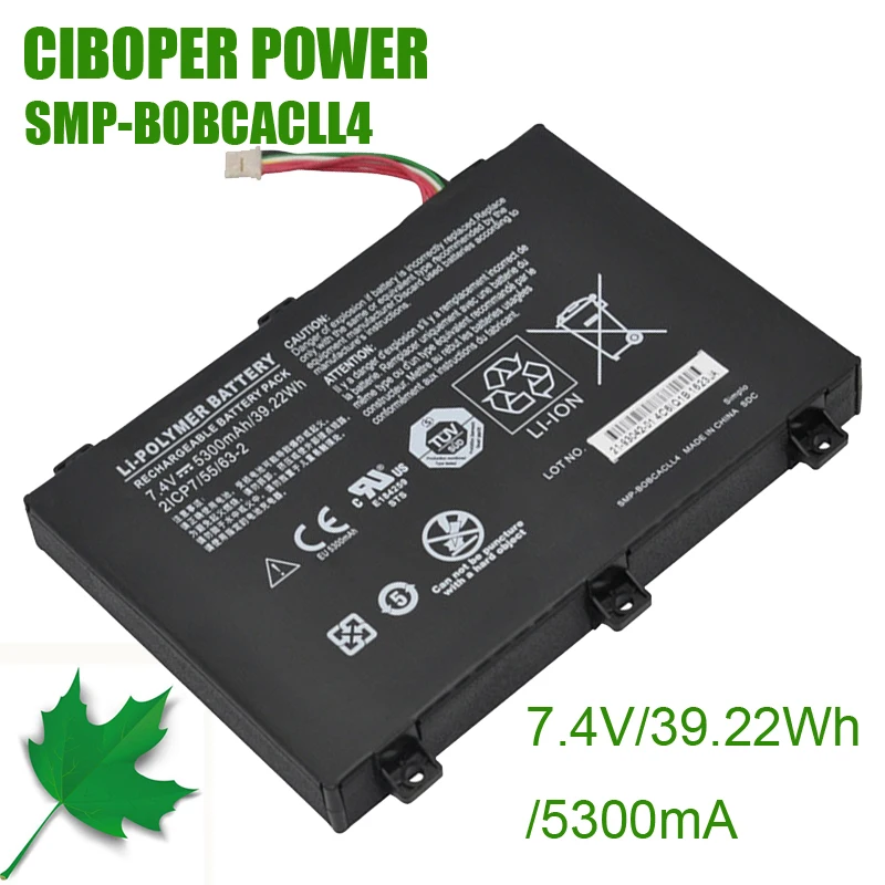 

CP Original Battery 2ICP7/55/63-2 SMP-BOBCACLL4 7.4V 39.22Wh/5300mAh For XSlate B10 IX101B2 D10 iX101B1 Rugged Tablet