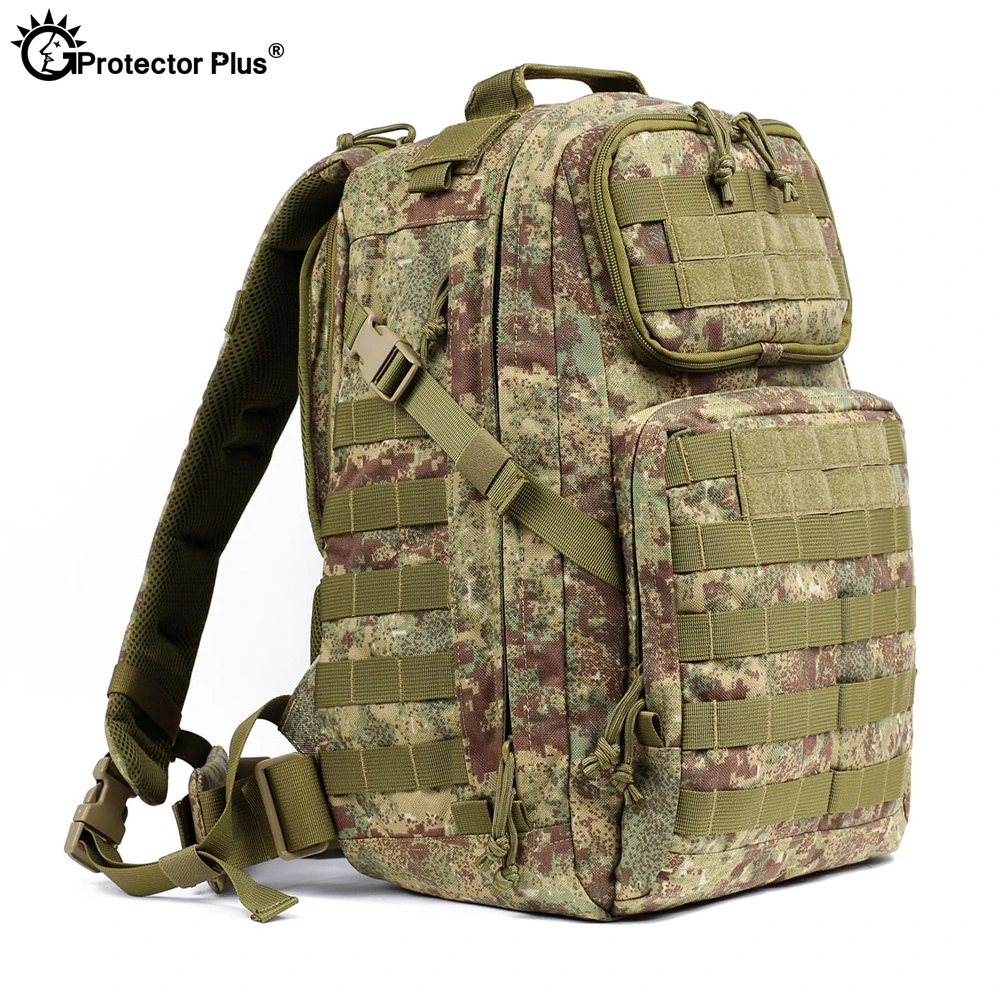 PROTECTOR PLUS 1000D Nylon 55L Large Capacity Tactical  Camo Backpack Outdoor Sport Climbing Hiking Hunting Rucksack