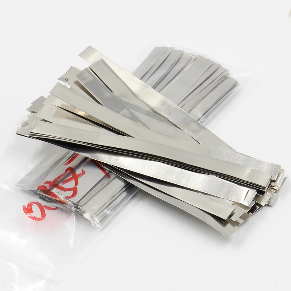 10PCS thickness 0.1mm  0.15mm Quality low resistance 99.96% pure nickel Strip Sheets for 18650 battery spot welding machine