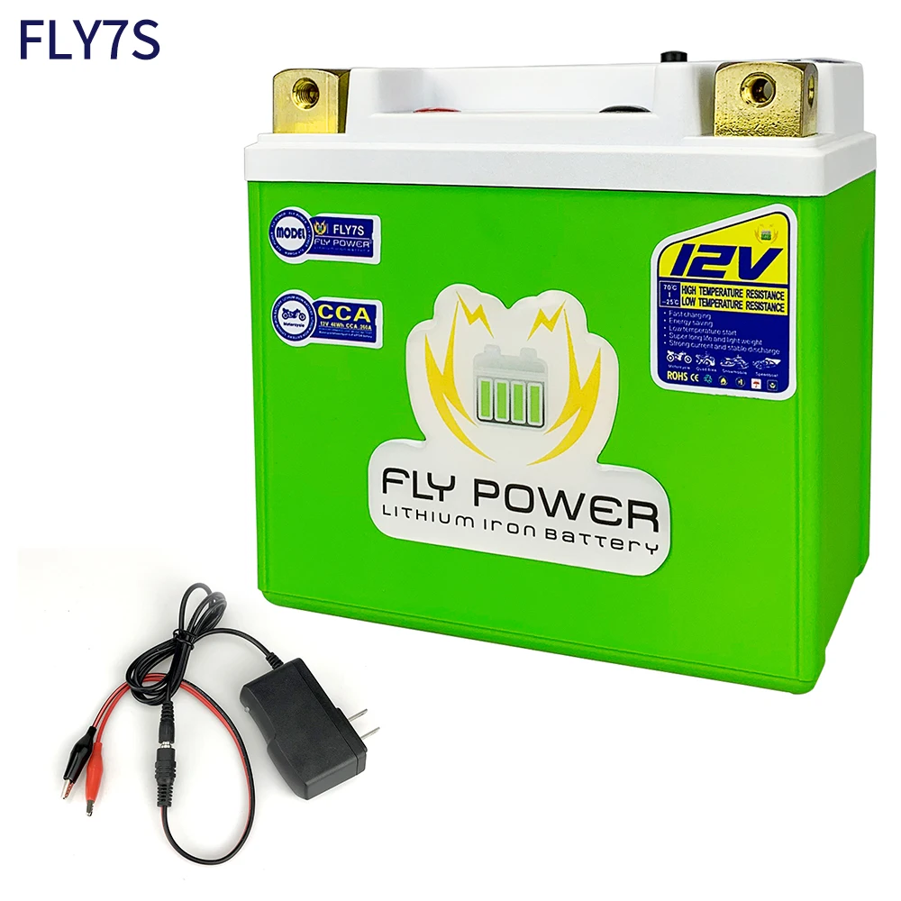 Batería de iones de litio para motocicleta FLY7S LiFePO4, 12V, 48Wh, CCA, 260A, baterías de fosfato de hierro y litio para Scooter, YTZ7S, YTZ7S-BS,